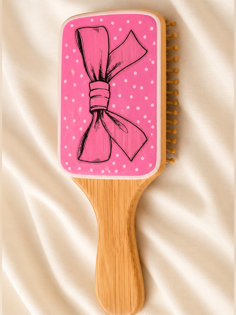 New Hand Painted Large Wooden Hair Brush